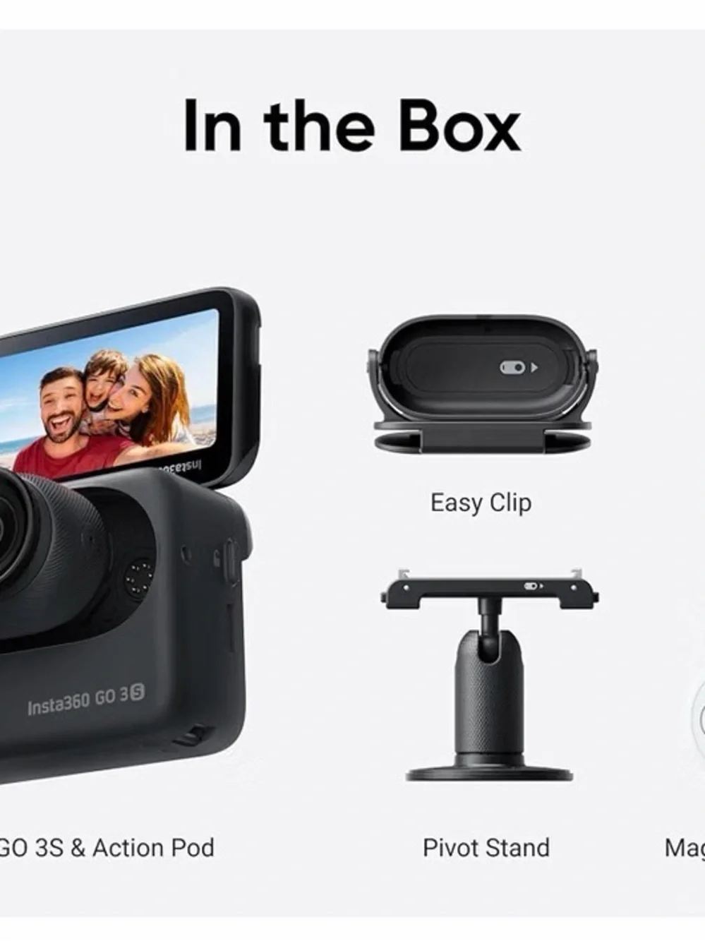 Insta360 GO 3S Compact Action Vlogging Camera - Black